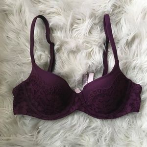 Victoria's Secret Maroon Demi Line Bra